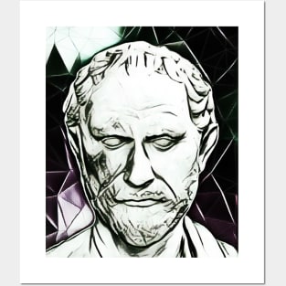 Megasthenes Black and White Portrait | Megasthenes Artwork 3 Posters and Art